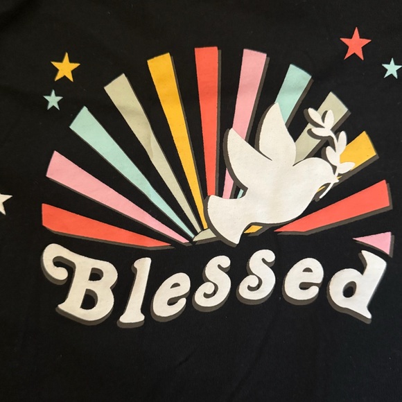 BROOKLYN CLOTH • Blessed Long Sleeve Black Tee - Picture 2 of 5